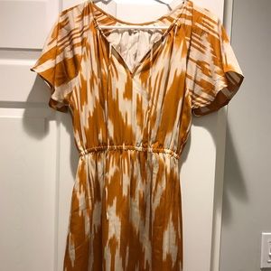 J. Crew Indira Ikat Dress Flutter Sleeve